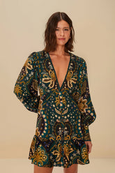 Black Jaipur LENZING™ ECOVERO™ Viscose Mini Dress – FARM Rio