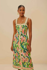 Heli Leaves Pearl Midi Dress – FARM Rio