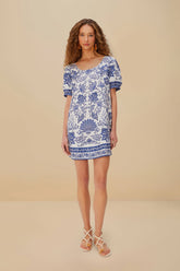 Off-White Shell Garden Euroflax™ Premium Linen Mini Dress – FARM Rio