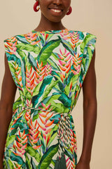 Off-White Heli Leaves Organic Cotton T-Shirt Mini Dress – FARM Rio