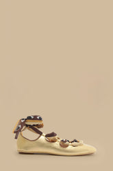 Gold Lace Up Scarf Ballerina – FARM Rio