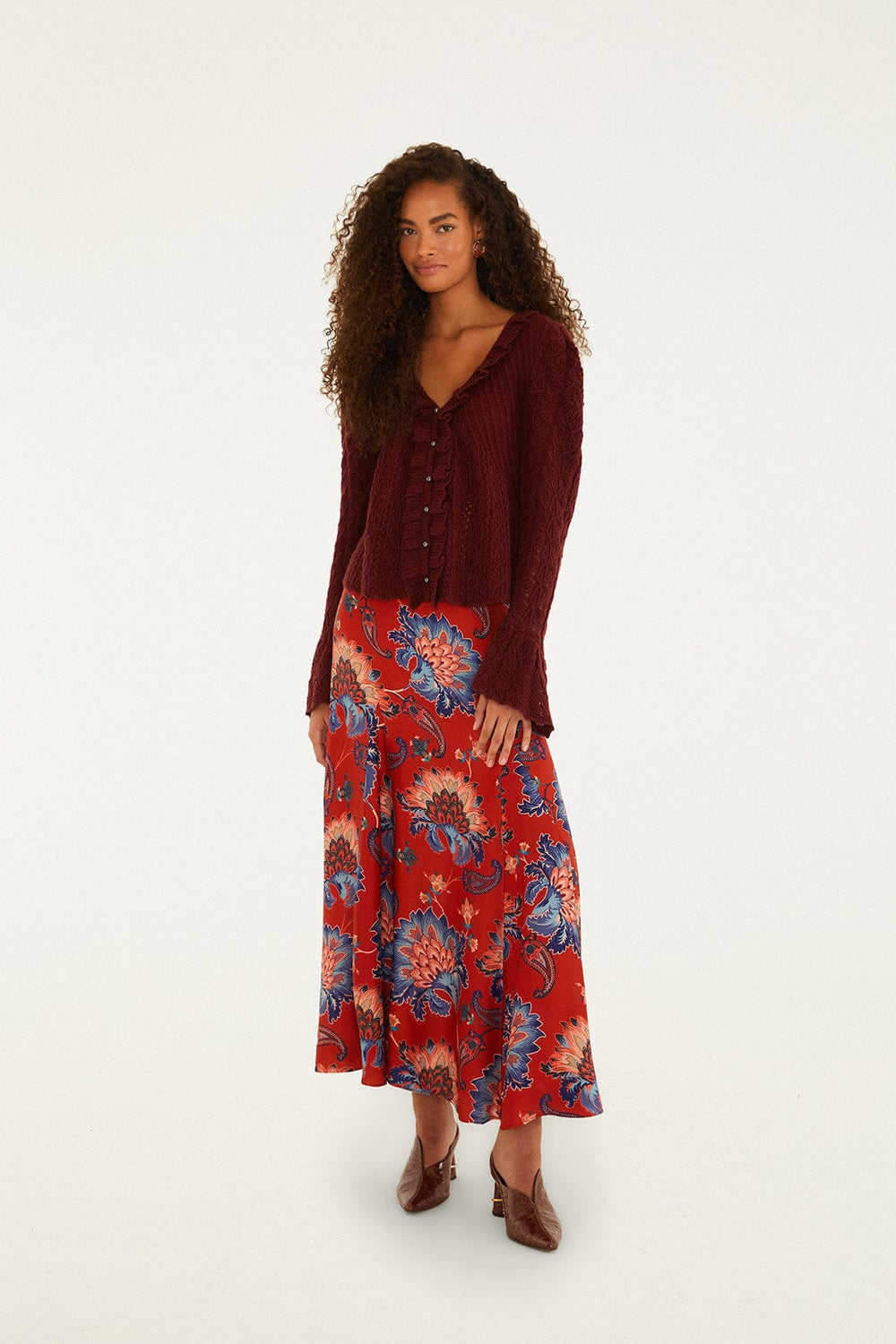 Red Luang LENZING™ Maxi Skirt – FARM Rio