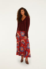 Red Luang LENZING™ Maxi Skirt – FARM Rio