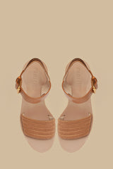 Tan Embroidered Platform Sandal – FARM Rio