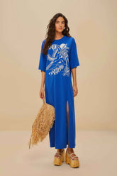 Blue Rio Organic Cotton Maxi Dress – FARM Rio