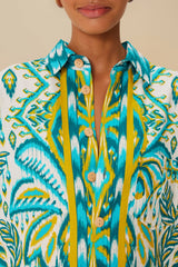 Sand Tropical Tapestry LENZING™ ECOVERO™ Euroflax™ Shirt – FARM Rio