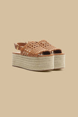 Tan Woven Flatform Sandal – FARM Rio