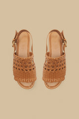 Tan Woven Flatform Sandal – FARM Rio
