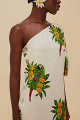 Off-White Maracana Bird LENZING™ ECOVERO™ Euroflax™ Mini Dress – FARM Rio