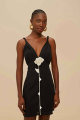 Black And White Rose LENZING™ ECOVERO™ Euroflax™ Mini Dress – FARM Rio