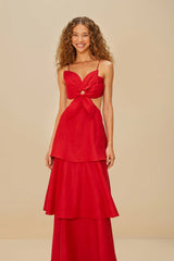 Red Flower LENZING™ ECOVERO™ Euroflax™ Maxi Dress – FARM Rio