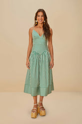 Bicolor Stripes Organic Cotton Midi Dress – FARM Rio