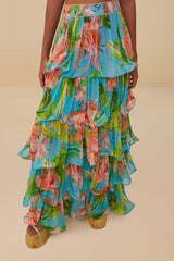 Blue Lily Bloom Maxi Skirt – FARM Rio