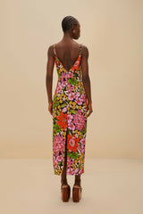 Black Floral Vivi Rose LENZING™ ECOVERO™ Euroflax™ Midi Dress – FARM Rio