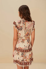 Sand Aura Floral Mini Dress – FARM Rio