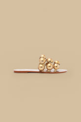 Gold Color Beads Flat Sandal – FARM Rio