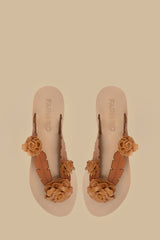 Tan Blooming Flat Sandal – FARM Rio