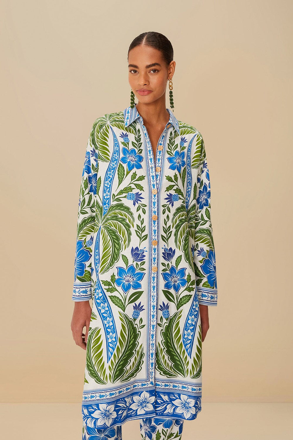 Off-White Tropicance LENZING™ ECOVERO™ Euroflax™ Chemise – FARM Rio