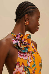 Orange Wonderful Bouquet Maxi Dress – FARM Rio