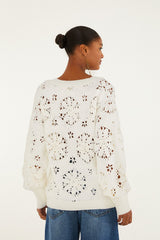 Off-White Crochet 3d Flower Knit Cardigan