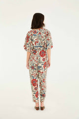 Sand Francesca V Neckline Short Sleeve Jumpsuit