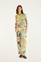 Crowded Series Drawing Organic Cotton Pants