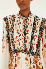 Cream Berry Garden Mini Dress