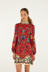 Red Winter Breeze Lenzing� Ecovero� Viscose Mini Dress