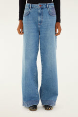 Denim Wide-Leg Pants
