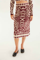 Pineapple Love Knit Midi Skirt