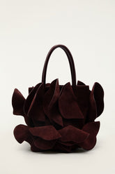 Brown Leather Flower Bag