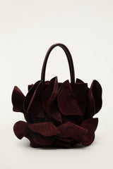 Brown Leather Flower Bag