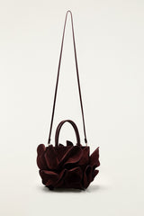 Brown Leather Flower Bag
