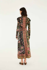 Mixed Winter Garden Lenzing™ Ecovero™ Viscose Midi Skirt