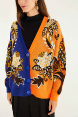 Mixed Arabesque Paradise Knit Cardigan