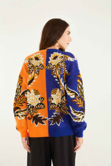 Mixed Arabesque Paradise Knit Cardigan