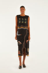Ana Leovy Farm Rio Figures Lenzing™ Ecovero™ Euroflax™ Wrap Midi Skirt