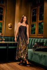 Black Garden Lenzing™ Ecovero™ Viscose Slip Midi Dress