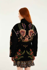 Black Marvelous Garden Puffer Jacket