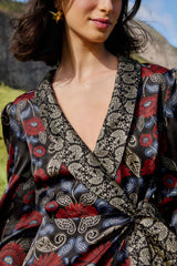 Black Valentina Wrap Lenzing� Ecovero� Viscose Mini Dress