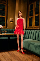 Red Balloon Mini Dress