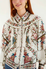 Cream Majestic Hearts Blouse