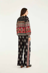 Black Ainika Love Coconut Groove Knit Pants