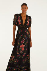 Black Belle Garden Lenzing� Ecovero� Viscose Maxi Dress