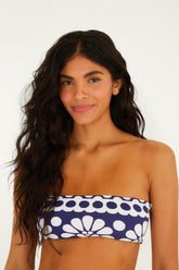 Blue Palermo Strapless Bikini Top