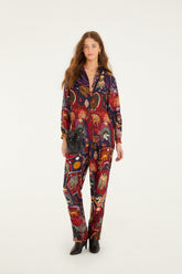 Multicolor Artsy Surreal Land Lenzing� Ecovero� Viscose Pants