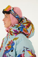 Blue Macaw Puffer Jacket