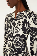 Off-White Cashews And Birds Lenzing� Ecovero� Viscose Maxi Dress