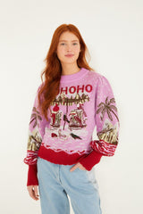 Pink From Sand To Snow Knit Sweater