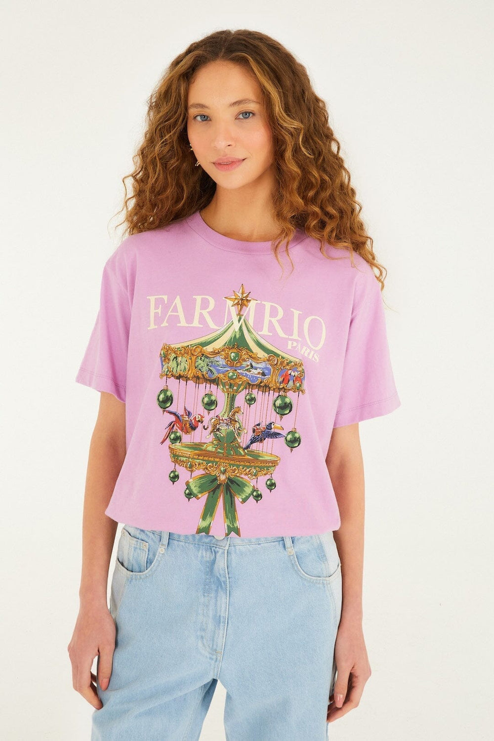 Lilac Paris Carousel Organic Cotton T-Shirt
